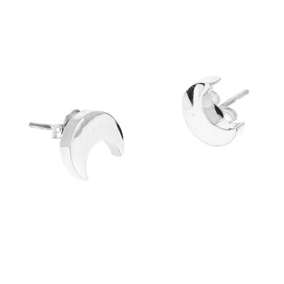 Moon silver earrings