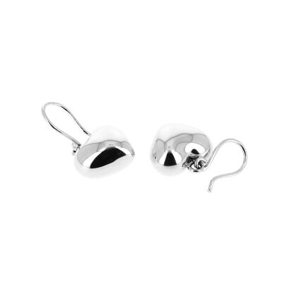 Heart silver earrings