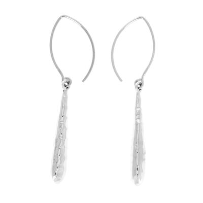 Pendientes Club Martillado Plata