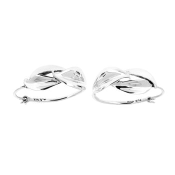 Boucles d'oreilles en argent trois feuilles