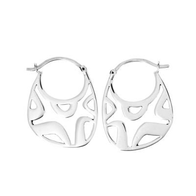 Boucles d'oreilles en argent forme de panier