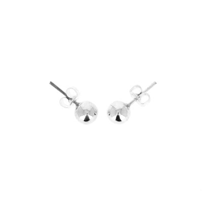 Smooth silver small balls earrings