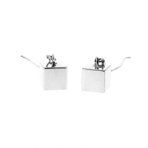 Boucles d'oreilles carré suspendu