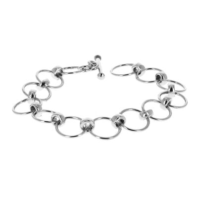 Light and flexible silver bracelet