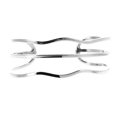 Silver bracelet with three wavy branches