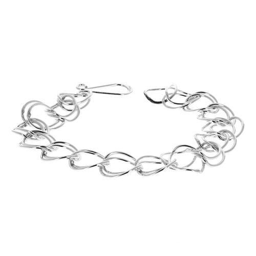 Bracelet en argent anneaux doubles