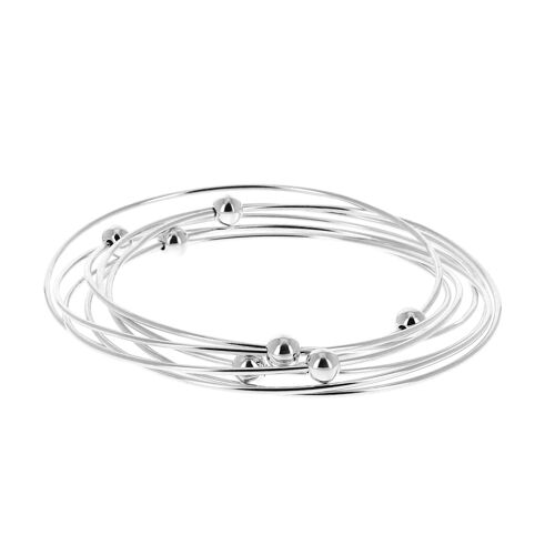 Bracelet en argent semainier sept boules