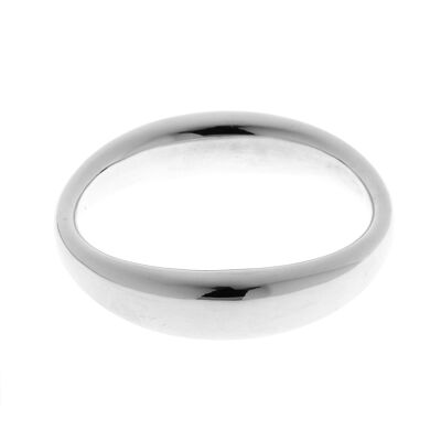 Silver oval bangle bracelet