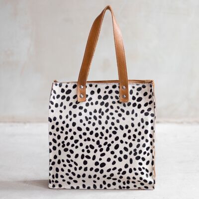 Borsa shopper in pelle di mucca