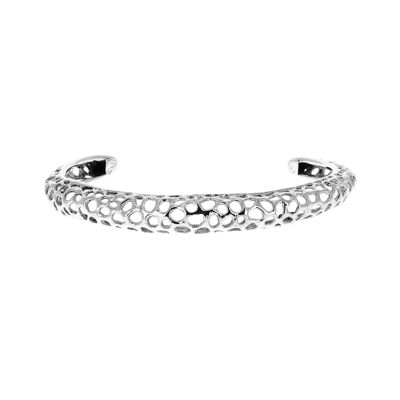 Honeycomb silver bracelet