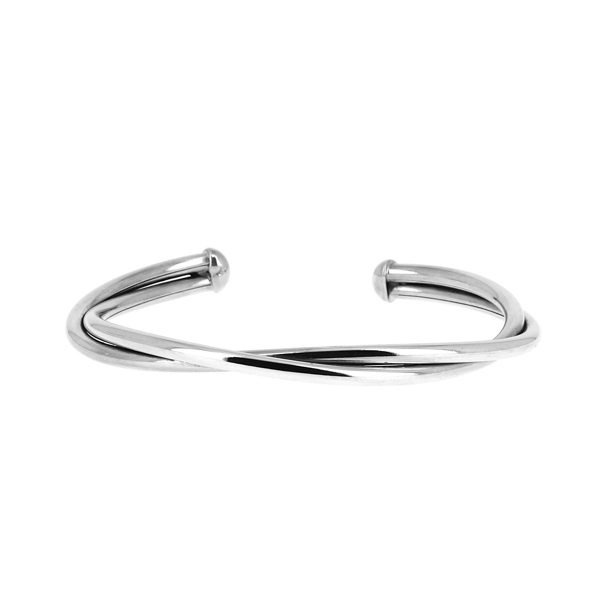 Silberarmband zwei sich kreuzende Stäbe