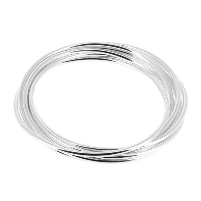 Semainier in argento liscio, anello spesso, diametro 6