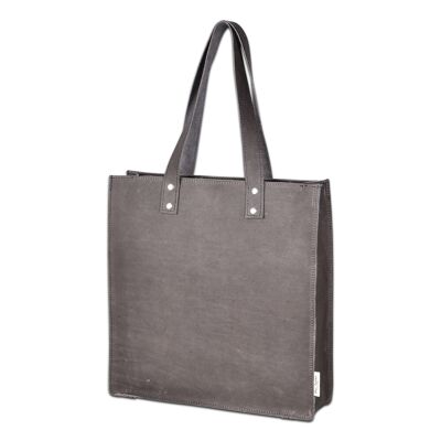 Leather shopper Gray