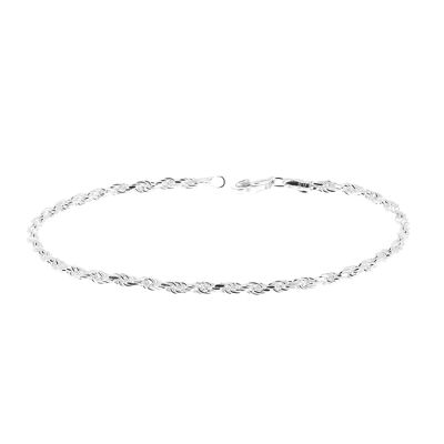 Silver bracelet rotating links 18 cm