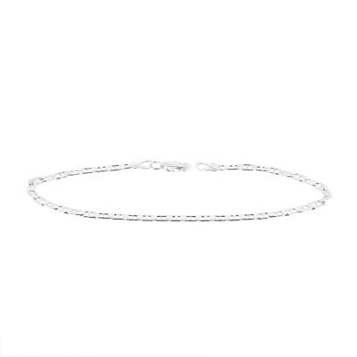 Navy mesh silver bracelet