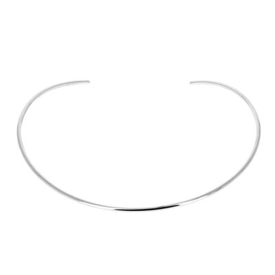 Round silver choker