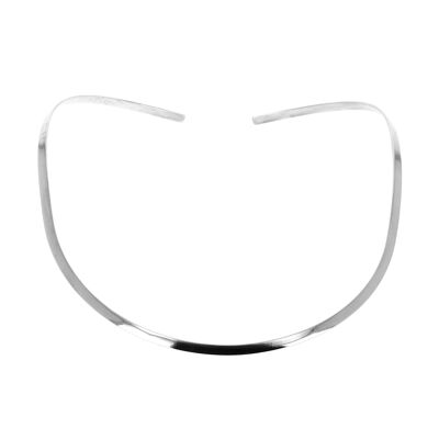 Silver necklace Fine and oval choker