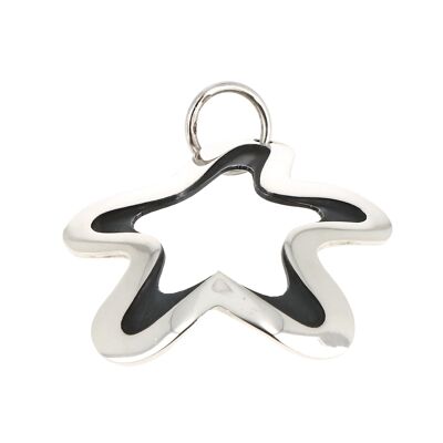 pendentif argent étoile oxydée