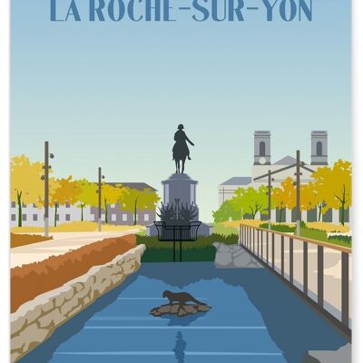 Illustrationsplakat der Stadt La Roche-sur-Yon