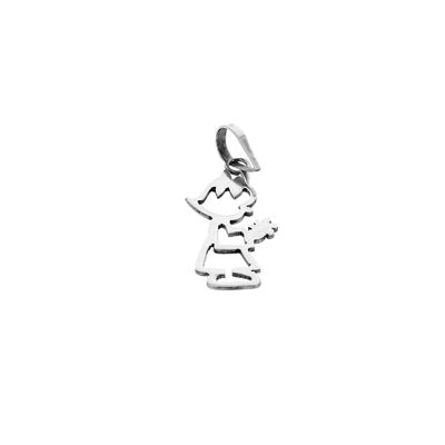 Small child silver charm pendant