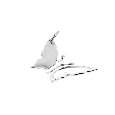Small wings butterfly silver pendant
