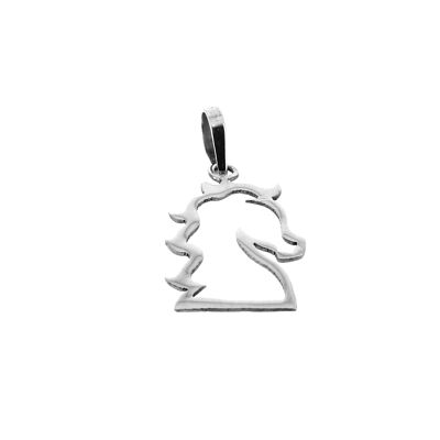 Small horse head silver charm pendant