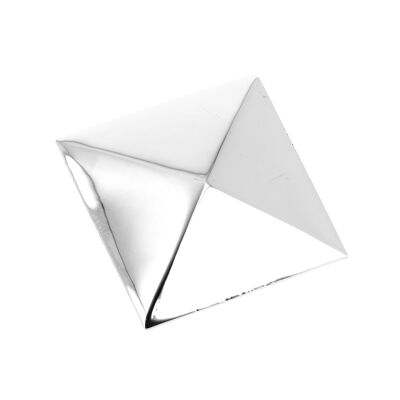 Pyramid square silver pendant