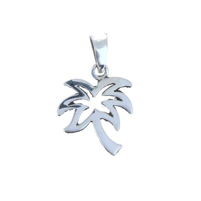 Sterling silver palm tree pendant