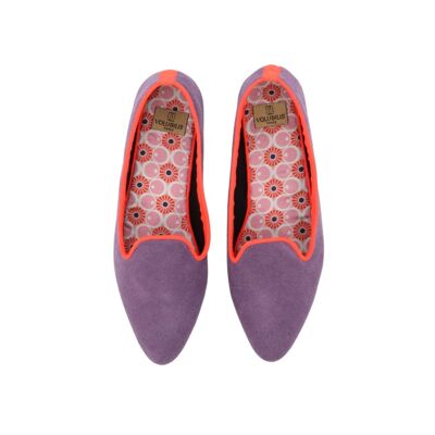 Slippers PIA cuir Lilas