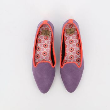 Slippers PIA cuir Lilas 7