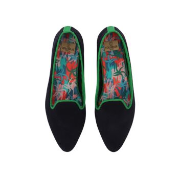 Slippers PIA cuir Marine 1