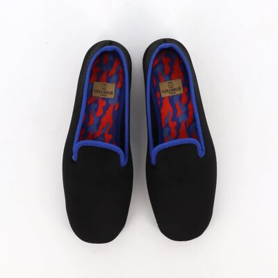 LEO Velvet Slippers Black