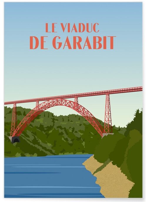 Affiche illustration Le Viaduc de Garabit