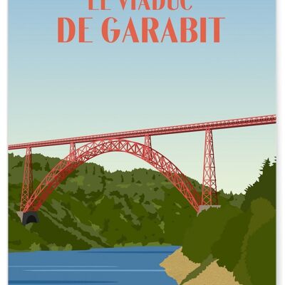 Illustratives Poster Das Garabit-Viadukt