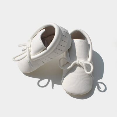 Loafer mit weicher Sohle und Fransen in Weiß