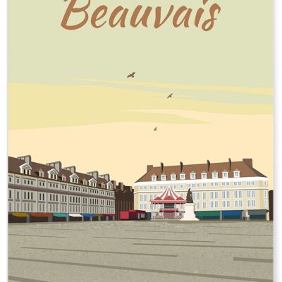Illustratives Plakat der Stadt Beauvais