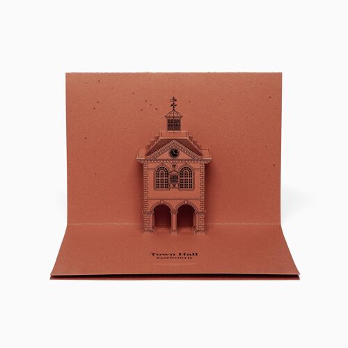 Tamworth Town Hall Greetings from Tamworth Pop-Up Card - Red