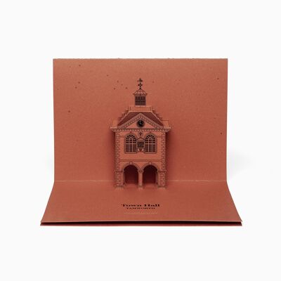Tamworth Town Hall Greetings from Tamworth Pop-Up Card - Red