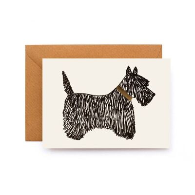 Classic Dogs Scottie Dog with Gold Foil Collar card