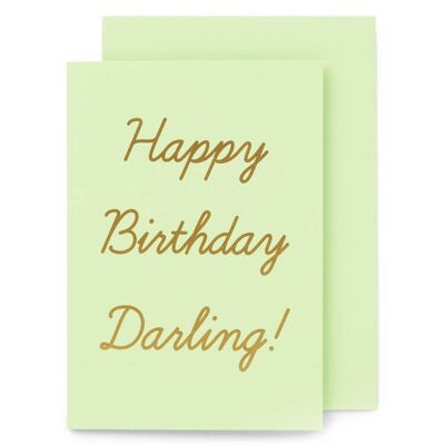 Luxe Happy Birthday Darling! Gold foil + gold env seal