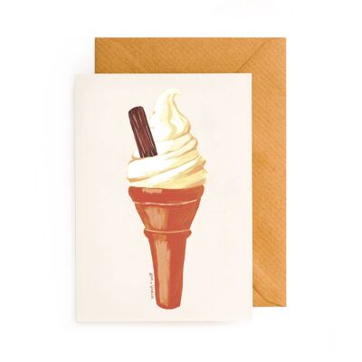 SCRATCH + SNIFF scented Ice Cream Cone with Flake card