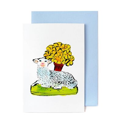 Springtime Lamb Illustration card