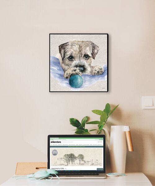 Wall Art Board, Borderm Terrier, Murray, by Jane Bannon