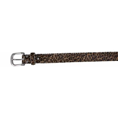 Ceinture en peau de vache 30801 | Imprimé mini panthère | Taille: 95