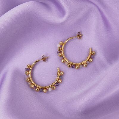 Boucles d'oreilles ELSA Lila