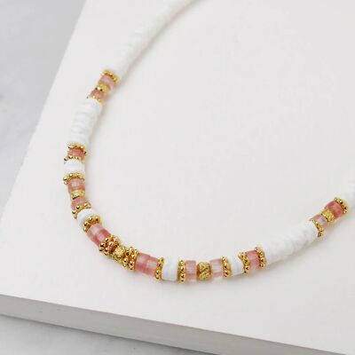 Necklace GIGI white-coral