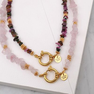 Plum or Pink TIAMO necklace