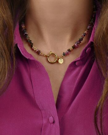 Collier TIAMO Prune ou Rose 2