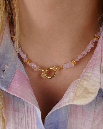 Collier TIAMO Prune ou Rose 3