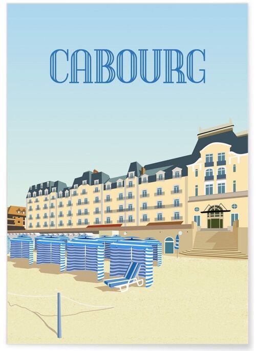 Affiche illustration de la ville de Cabourg